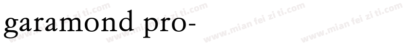 garamond pro字体转换